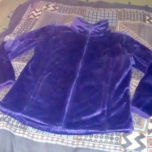 Thick silly fleece zip-up jacket sz M